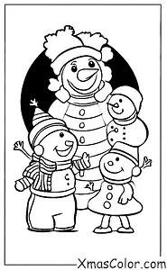 Navidad / Amigos de Huespedes del Hombre de Nieve: Frosty y sus amigos construyendo un muñeco de nieve