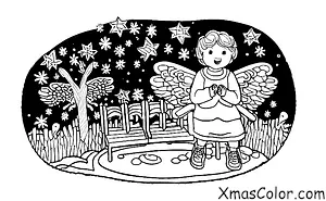 Navidad / Ángeles de Navidad: Un ángel en un parque