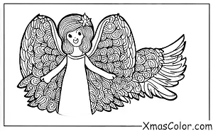 Navidad / Ángeles de Navidad: Un ángel mirando desde el cielo