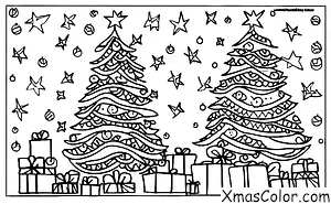 Navidad / Árboles de Navidad: Árbol de Navidad con luces