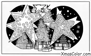 Navidad / Árboles de Navidad: Árbol de Navidad con una estrella