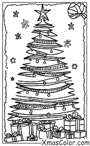 Navidad / Árboles de Navidad: Un árbol de Navidad en una acogedora casa