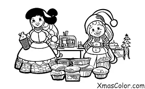 Navidad / Calcetines de Navidad: La señora Claus