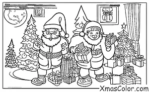 Navidad / Calcetines de Navidad: Santa en el Polo Sur
