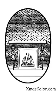 Navidad / Chimeneas: Una chimenea con un fuego cálido