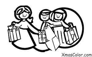 Navidad / Compras de Navidad: Una pareja que hace compras mutuas