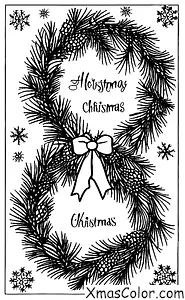 Navidad / Coronas de Navidad: Una guirnalda tradicional con un mensaje navideño