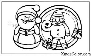 Navidad / Cuenta Regresiva de Navidad: Cuenta atrás de Navidad con un calendario de Papá Noel