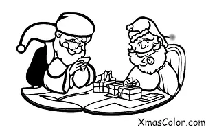 Navidad / Cuenta Regresiva de Navidad: Santa revisando su lista de quienes han sido buenos y malos