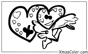 Navidad / Cupido: Cupido haciendo corazones