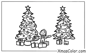 Navidad / Decoración de árboles de Navidad: Decoración del árbol con luces