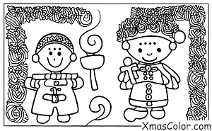 Navidad / Día de Santa Lucía: Un niño vestido de blanco con una corona de velas en la cabeza