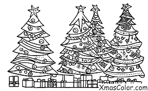 Navidad / Diferentes maneras de decorar un árbol de Navidad: Un árbol de Navidad decorado con adornos