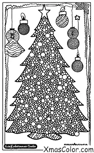 Navidad / Diferentes maneras de decorar un árbol de Navidad: Un árbol de Navidad decorado con luces y guirnaldas
