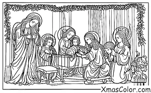 Navidad / El primer Noel: La primera Nochebuena siendo tocada en un piano por un ángel