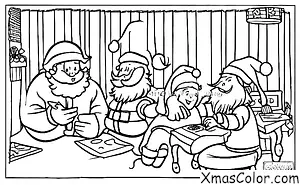 Navidad / Escribiendo cartas a Papá Noel: Santa está escribiendo una carta a un niño