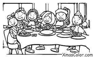 Navidad / Familia: La familia enteraaa y disfruta de un gran almuerzo de Navidad juntos