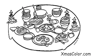 Navidad / Fiestas de Navidad: comer la cena de Navidad