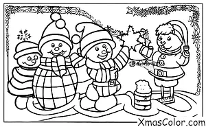 Navidad / Frosty el hombre de nieve: Frosty the Snowman haciendo un muñeco de nieve