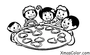 Navidad / Galletas de Navidad: Niños comiendo galletas