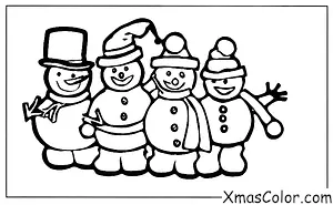 Navidad / Hombre de Nieve: El muñeco de nieve con amigos