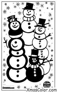 Navidad / Hombre de Nieve: Una familia de muñecos de nieve