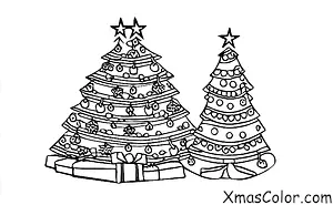 Navidad / Luces de Navidad: Un árbol de Navidad con luces