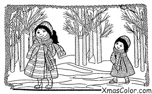 Navidad / María: María caminando por un paisaje invernal