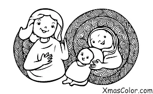 Navidad / María: María que sostiene a Jesús niño