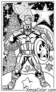 Navidad / Marvel Navidad: Capitán América salvando la Navidad