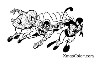 Navidad / Marvel Navidad: Spider-Man que se balancea por la ciudad para salvar la Navidad