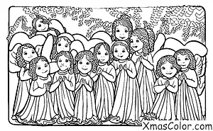 Navidad / Música de Navidad: Un coro de ángeles cantando