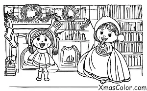Navidad / Música de Navidad: Una niña cantando villancicos
