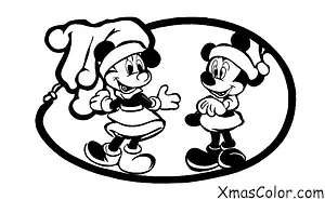 Navidad / Navidad de Disney: Santa Mickey y Minnie Mouse