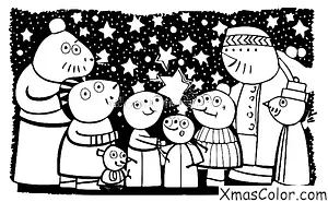 Navidad / Navidad de Peppa Pig: Peppa y su familia decorando el árbol de Navidad