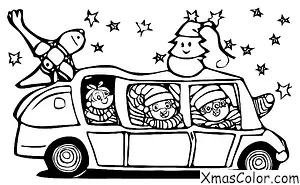 Navidad / Navidad en el futuro: Santa en un coche volador