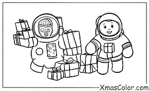 Navidad / Navidad en el futuro: Santa en un traje espacial