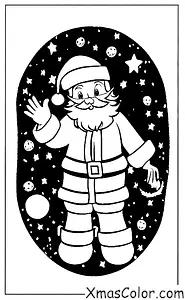 Navidad / Navidad en la luna: Santa Claus en la luna