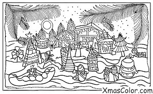 Navidad / Navidad en la playa: Escena de playa en Navidad