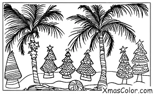 Navidad / Navidad en la playa: Palmeras de Navidad