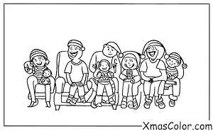 Navidad / Navidad Inusual: Una familia mirando una película navideña