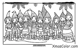 Navidad / Navidad locura: Un grupo de duendes