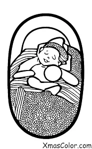 Navidad / Niños: Un niño durmiendo en su cama en Nochebuena