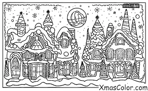 Navidad / Paisaje Invernal: Luces de Navidad