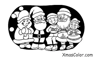 Navidad / Papá Noel: Niños que conocen a Santa en el centro comercial