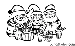 Navidad / Papá Noel: Santa Claus en su taller