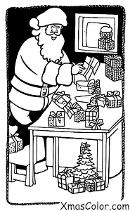 Navidad / Papá Noel: Santa revisando la lista de quienes han sido buenos y malos
