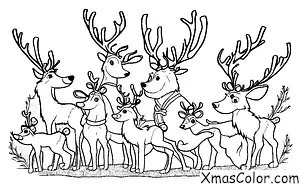 Navidad / Rena: Vixen y los otros renos
