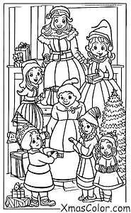 Navidad / Sra. Claus: La señora Claus y los duendes que envuelven regalos
