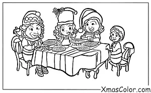 Navidad / Sra. Claus: La Sra. Claus envuelve regalos